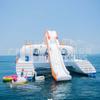 Alberca Inflable con Red, Tobogán Inflable de Yate, Alberca de Buceo con Red, Plataforma Flotante Anti-Ahogamiento
