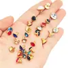 Venda Direta da Fábrica Tubo de Vidro com Borda Dourada Broca 6-11mm Rivets Coloridos de Diamante Acessórios para Roupas Acessórios de Decoração para Bolsas
