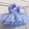 Estilo Novo de Verão Saia Tutu Roxa de Princesa Vestido Pequeno de Daminha Menina Fofa Estilo Fada Fantasia de Performance