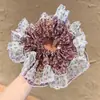 Goma para el pelo vintage estilo francés de seda floral, elegante y versátil, para coletas y moños