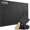 Paneles Absorbentes de Sonido de Fibra de Poliéster al por Mayor Paneles Decorativos de Pared de Fondo de Fieltro Reducción de Ruido Decoración del Hogar Juego de 12 Piezas Paneles Insonorizantes Transfronterizos