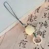 Corrente para Celular com Várias Pedras e Sementes de Bodhi Estilo Xiaohongshu para Mulheres, Chaveiro DIY de Lótus de Madeira, Pingente para Bolsa de Pen Drive, Novo Modelo 2026