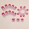 Uñas rojas de estilo europeo y americano ins de longitud media, belleza de uñas francesas, moda, chica popular, uñas de belleza para mujeres maduras