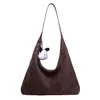 Moda Retro Elegante Bolsa Grande de Axila para Mulheres 2025 Nova Grande Capacidade Cor Sólida Bolsa de Ombro Casual Bolsas Tote para o Dia a Dia