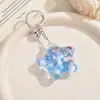 Llavero Creativo de Acrílico Luminoso Estrella de Cinco Puntas con Arena Líquida Colgante Lindo para Mochila de Niña Llavero Rellenado de Aceite
