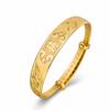 Versión coreana de pulsera de Dragón y Fénix chapada en oro pulsera de latón chapada en oro pulsera de la suerte de Dragón y Fénix nacional para boda al por mayor