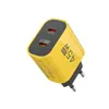 Cargador Dual PD de 45W Adecuado para Cargador de Teléfono Móvil Apple Huawei Samsung 5V2A12W Cabezal de Carga Dual C Multipuerto