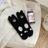 Nuevos Calcetines de Piso de Terciopelo Coral para Niñas Otoño e Invierno Calcetines Gruesos de Terciopelo Otoño e Invierno Calcetines de Dormir Estéreo de Dibujos Animados Calcetines de Piso