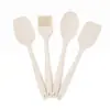 Espátula de silicona de una pieza, esparcidor de mantequilla, cuchillo para mezclar crema, brocha para aceite, brocha para barbacoa, espátula para hornear, juego de cuatro piezas