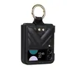 Para Samsung Zflip4 Estuche Plegable de Diamante con Anillo para Teléfono Zflip3 Moda para Mujer Estuche de Cuero con Anillo Todo Incluido