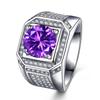Anillo de Circonita de Lujo Yihua Anillo de Moda Europeo y Americano de Venta Caliente Anillo de Diamantes Dominante Anillo Creativo Micro-Incrustado de Diamantes Completos Venta al por Mayor
