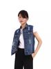 Chaleco de Mezclilla Roto Talla Extra para Chicas Gorditas, Chaqueta para Mujer 100kg Casual Sin Mangas Talla Extra Grande