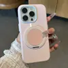 Soporte Giratorio de Bloques de Color Macaron Adecuado para Funda de Teléfono Apple 18 Pro Max, Funda Simple de Gelatina para Chicas 17/16