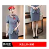 Traje Profesional Moda Femenina Elegante Verano Trabajo Manga Corta Dos Piezas Primavera Recepción de Hotel Gerente de Lobby Ropa de Trabajo
