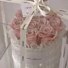 [En Stock] Nuevo Producto Cubo de Abrazo con Lazo Mediano Caja de Regalo con Flores Preservadas