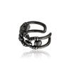 Comércio Exterior Transfronteiriço Anel Masculino de Garra de Crânio Nicho Aço Inoxidável Cor Dourada 18K Personalidade Aberto Ajustável