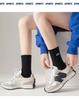 Meias masculinas outono e inverno meias esportivas grossas versáteis masculinas e femininas meias até o meio da panturrilha ins na moda linha grossa on-line celebridade casal meias