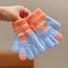 Guantes Infantiles 3-6 Años Niños y Niñas Bebé Otoño e Invierno Cálidos Forrados de Felpa Cinco Dedos Niñas Niños Protección Invierno Frío