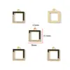 Pingente de Diamante com Gotejamento de Óleo em Moldura Geométrica Acessórios de Joias DIY com Cola Pingente de Chaveiro Brincos Colar W569