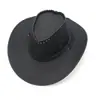 Chapéu de Cowboy Ocidental Comércio Transfronteiriço Chapéu Jazz Masculino e Feminino Chapéu de Sol Protetor Solar Verão Exterior Aba Reta Aba Larga Proteção Solar
