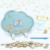 Tablero de Firma de Madera y Acrílico con Forma de Mariposa de Gran Venta para Niños, Tablero de Mensajes de Firma para Celebración de Cumpleaños, Marco de Fotos