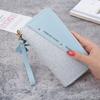 2021 Nova Carteira Longa Feminina Carteira com Zíper Costura Feminina Estilo Coreano Cor Borla All-match Card Case Bolsa para celular