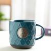 Taza de cerámica creativa taza de café para el hogar taza de escamas de pescado Xingba Feng taza fábrica al por mayor logotipo personalizable