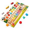 Mu Zhile Educação Infantil Sabedoria Diversão Contas Magnéticas Puzzle Ensinando Brinquedos Exercício Movimentos Finos Cor Cognição Madeira