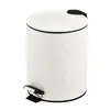 Lixeira redonda pedal comum tampa plana formato diamante 3L 5L tampa plana com apoio de braço