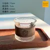 Xícara de Chá de Vidro Resistente ao Calor Estilo Japonês com Listras Verticais, Antiescaldante de Alto Borossilicato Pequena Xícara de Chá Conjunto de Chá Kung Fu Xícara de Chá Doméstica