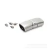 Agujero para Tornillo Hebilla Magnética Cordón de Cuero Hebilla Plana Pulsera Brazalete de Acero Inoxidable Conector Hebilla Accesorios para Joyería DIY Hebillas Venta al por Mayor