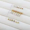 Brinco Stud Hélice Lábio Zircônia Redonda Opala Conjunto Popular de Joias para Piercing Brincos Mais Vendidos na Amazon Transfronteiriça