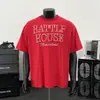 Camiseta Corta de Algodón Puro con Letras de Perlas Marca Trendy Americana para Hombres y Mujeres Verano Diseño Callejero Ins Top Holgado para Pareja