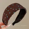 Diadema de Borde Ancho para Otoño e Invierno Estilo Coreano para Mujer Diadema Alta para la Parte Superior de la Cabeza Hace que la Cara Parezca Más Pequeña Sensación de Alta Calidad Pinza para el Cabello Accesorios para el Cabello Antideslizante Pinza para el Cabello Goma para el Cabello