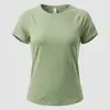 Ropa de Yoga Estilo Nuevo Camiseta para Mujer Primavera y Verano Correr Talla Grande Secado Rápido Deportiva Manga Corta Holgada Moldeadora Ropa para Correr y Fitness para Mujer