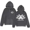 Sudadera con cremallera y estampado de estrellas, sudadera casual holgada, chaqueta tipo cárdigan para hombre