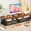 Suporte de Mesa com Gaveta, Multifuncional, Suporte Elevado e Estendido para Laptop, Suporte para Monitor