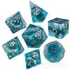 Dados de resina de areia movediça transfronteiriços líquidos DND Dungeons and Dragons TRPG jogo de mesa terno de dados grupo de corrida Csulu