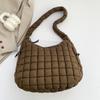 Bolso de algodón de gran capacidad para mujer, estilo coreano, estilo axila, novedad 2024, bolso de mano informal, sencillo y a la moda, bolso de hombro