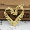 Joias DIY ouro real 24k cocar de noiva grampo de cabelo material de cobre colar brinco renda amor pingente de borla A715