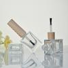 Direto da fábrica, estoque 10ml frasco vazio de esmalte tampa com imitação de madeira bonito novo frasco de esmalte
