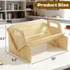 Mesa de Escritório de Madeira Maciça Armazenamento para Mesa de Escritório Estudante Montagem Simples Dormitório Armazenamento de Livros Pequena Estante de Livros de Madeira