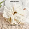 26 Scrunchies de Encaje Grande Doble Capa Estilo Coreano para Moños y Coletas de Mujer
