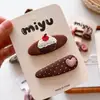 Clip BB de Tela Cuadros Estilo Coreano para Niños Flequillo Clip para el Cabello de Niñas Lunares de Dibujos Animados Lazo para el Cabello Anillo para el Cabello