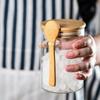 Frasco Sellado Vidrio Borosilicato Alto con Cuchara Frasco Almacenamiento Azúcar Blanca Condimento Doméstico Azúcar de Roca Frasco Almacenamiento Cocina