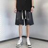 Pantalones cortos de mezclilla rotos para hombre, de verano, finos, de marca de moda, diseño de nicho, pantalones de cinco puntos con estilo americano, pantalones de calle alta