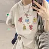 Camiseta preta de algodão puro estilo americano de manga curta para mulheres, novo modelo de verão 2026, popular entre estudantes, estilo solto e casual, top moderno de meia manga