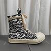 Zapatos Casuales de Caña Alta para Hombre Europeo y Americano High Street Denim Lavado Transpirables Verano Suela Gruesa Aumentantes Zapatos de Lona Zapatillas de Hombre