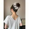 Pinza de Plátano de Malla Esponjosa~Vibras Perezosas Estilo Hong Kong 2026 Nuevo Pinza de Moda para el Cabello Accesorio de Moda para el Cabello