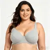 Venta directa de fábrica de sujetadores populares europeos y americanos de tallas grandes para mujer con aros y estampado para bustos grandes, push-up sexy copas C~F al por mayor